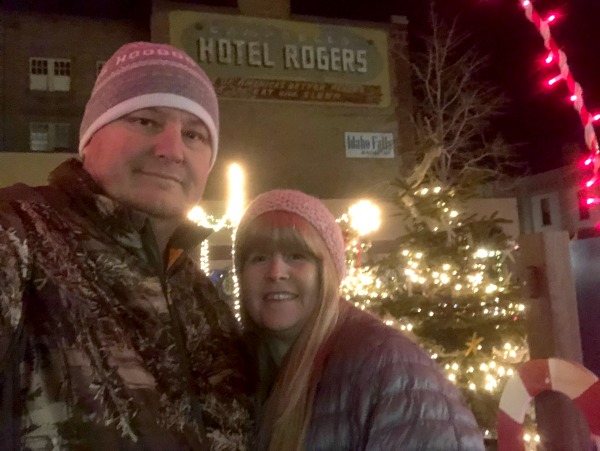 Viewing Christmas Lights in Idaho Falls Civitan Park - Pebble